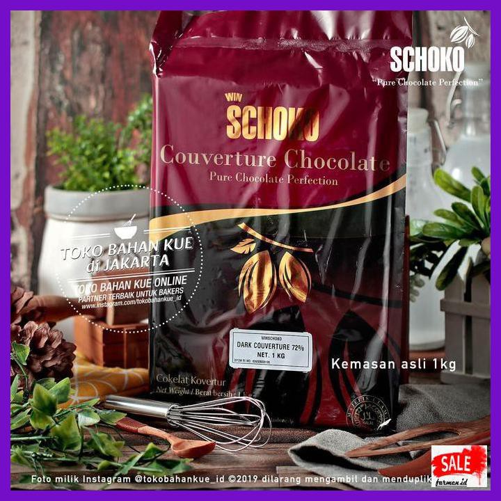 

SAKMACOKLAT- SCHOKO COUVERTURE DARK 72% 1KG CHOCOLATE BAKING COKLAT COKELAT COCOA -MAKANAN-MINUMAN.