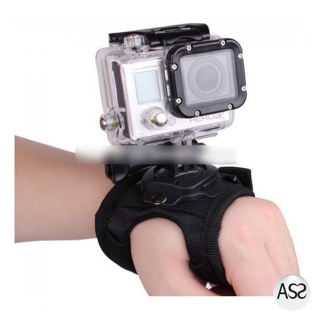 ASS Shop - Glove Style Velcro Wrist Band with Mount for Xiaomi Yi and GoPro