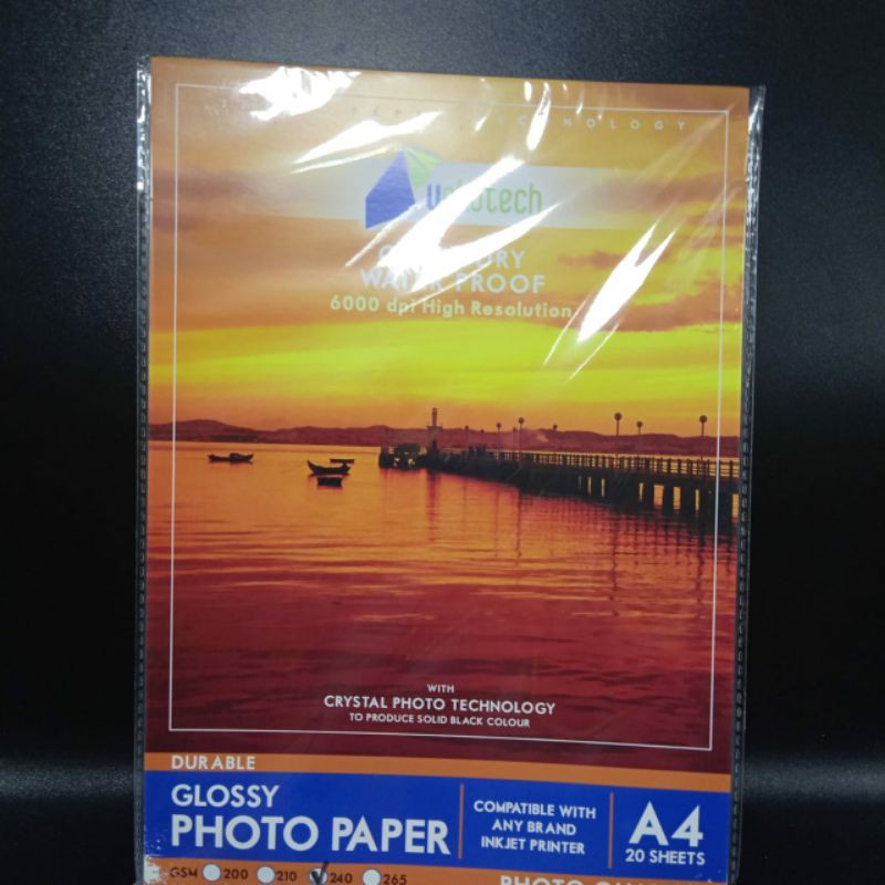 

Kertas foto A4 yokotech 240gsm