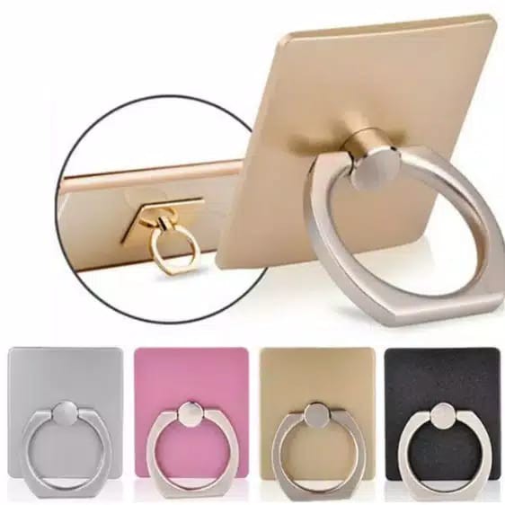 Ring Stand Hp Bahan Fiber Polos Ringstent Holder Hp Anti Karat