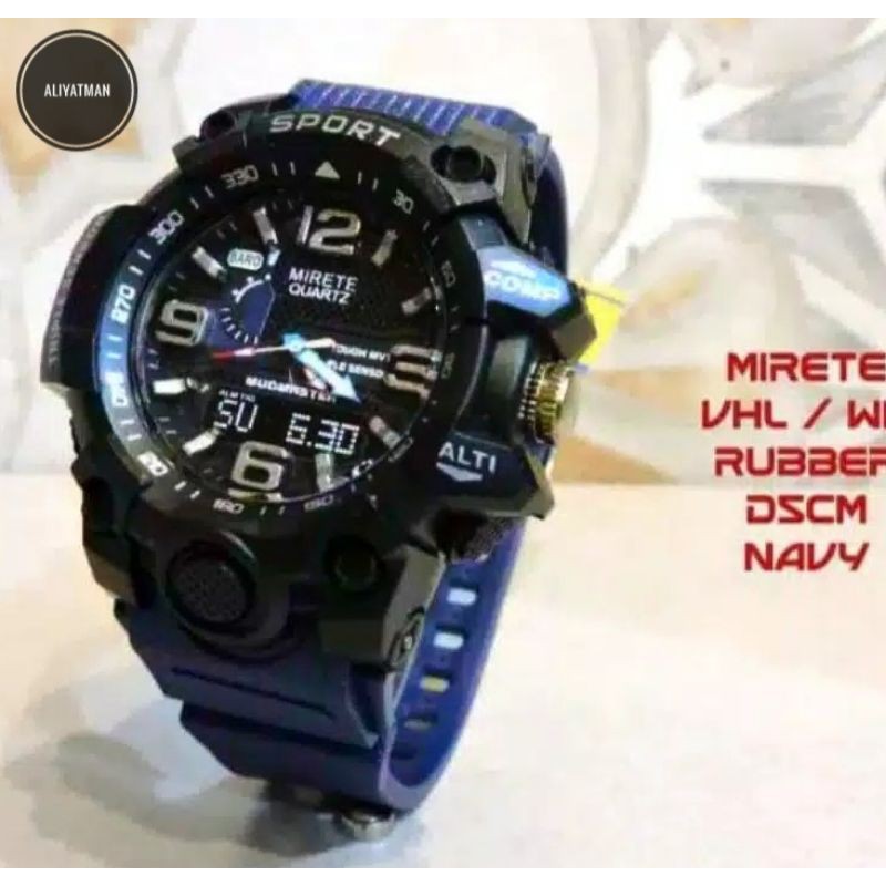 JAM TANGAN SPORT TERBARU MIRETE ORIJINAL ANALOG WATER PROF