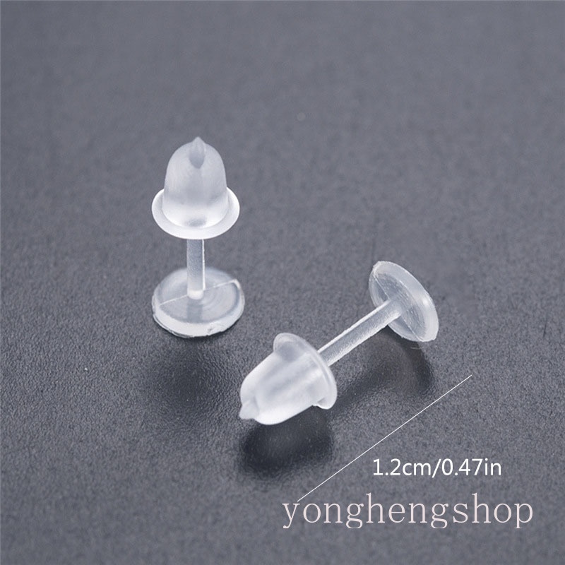 50pcs / Kantong Anting Tusuk Bahan Plastik Hypoallergenic Anti Alergi Transparan Untuk Wanita