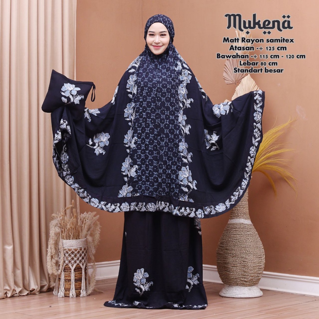 MUKENA BATIK CAP PEKALONGAN BAHAN RAYON MUKENA DEWASA