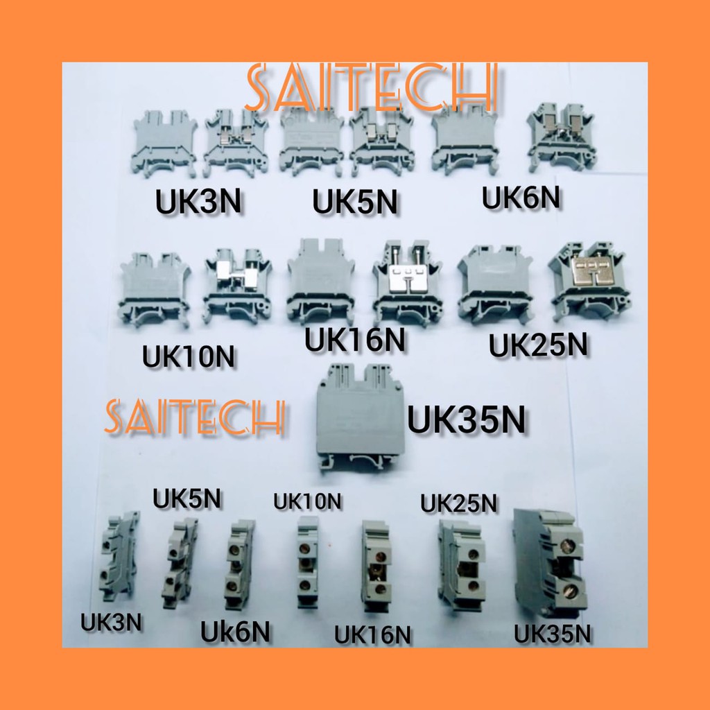 Terminal Block Blok Din Rail UK-10N UK 10N UK10N