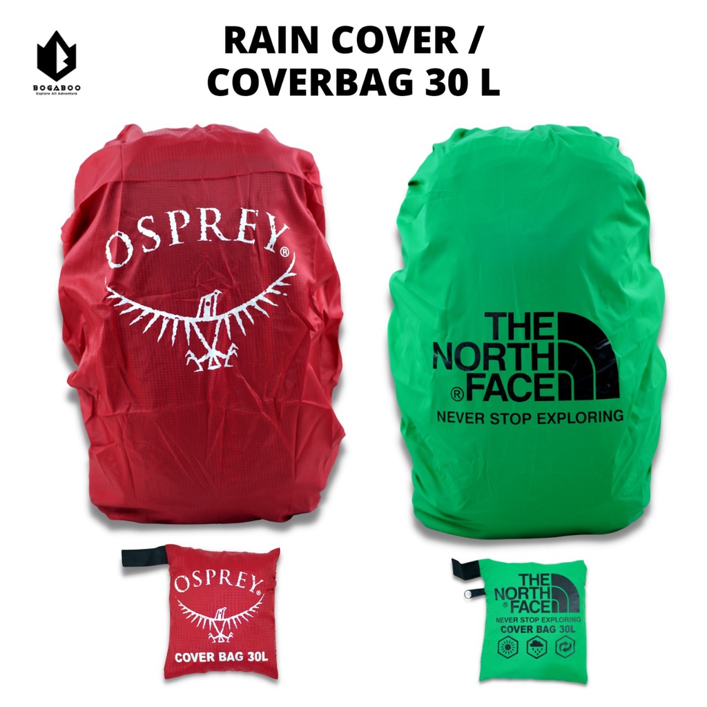 Bisa COD Cover Bag 30 Liter TNF - Cover Bag - Pelindug Tas