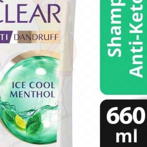 ♢ Shampo Clear Ice Cool Menthol 680ml Anti Dandruff Shampoo (Hijau) - KEMASAN PUDAR ✤