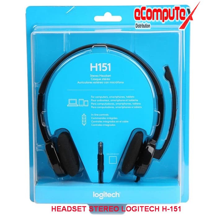 HEADSET STEREO LOGITECH H-151 GARANSI RESMI