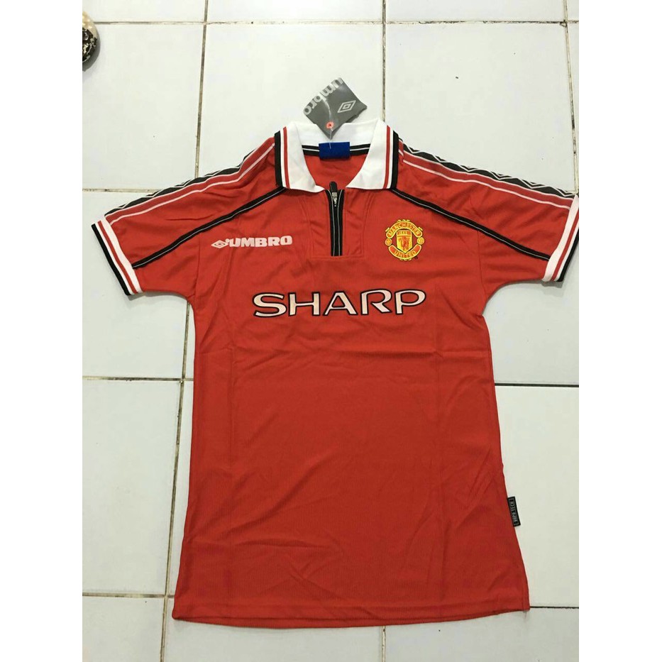 Jual JERSEY RETRO MANCHESTER UNITED HOME 1999 GRADE ORI Diskon