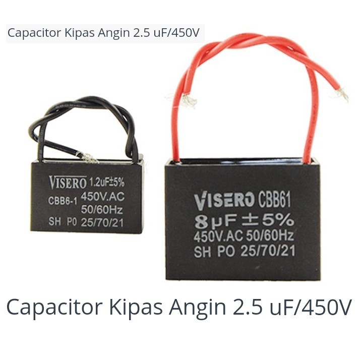 Kapasitor 2,5uf / Capasitor 2,5uf Kipas Angin