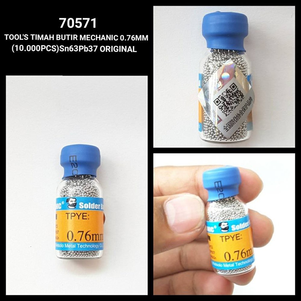 

Timah Butir Mechanic 0.76mm 10.000pcs Sn63Pb37 Original