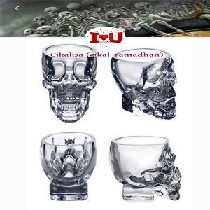 Jual Crystal Skull Head Vodka Whiskey Shot Glass Diskon
