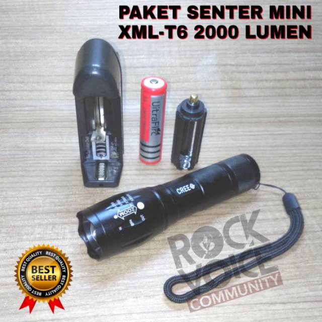 PAKET SENTER SWAT CREE E17s XML-T6 2000 LUMENS