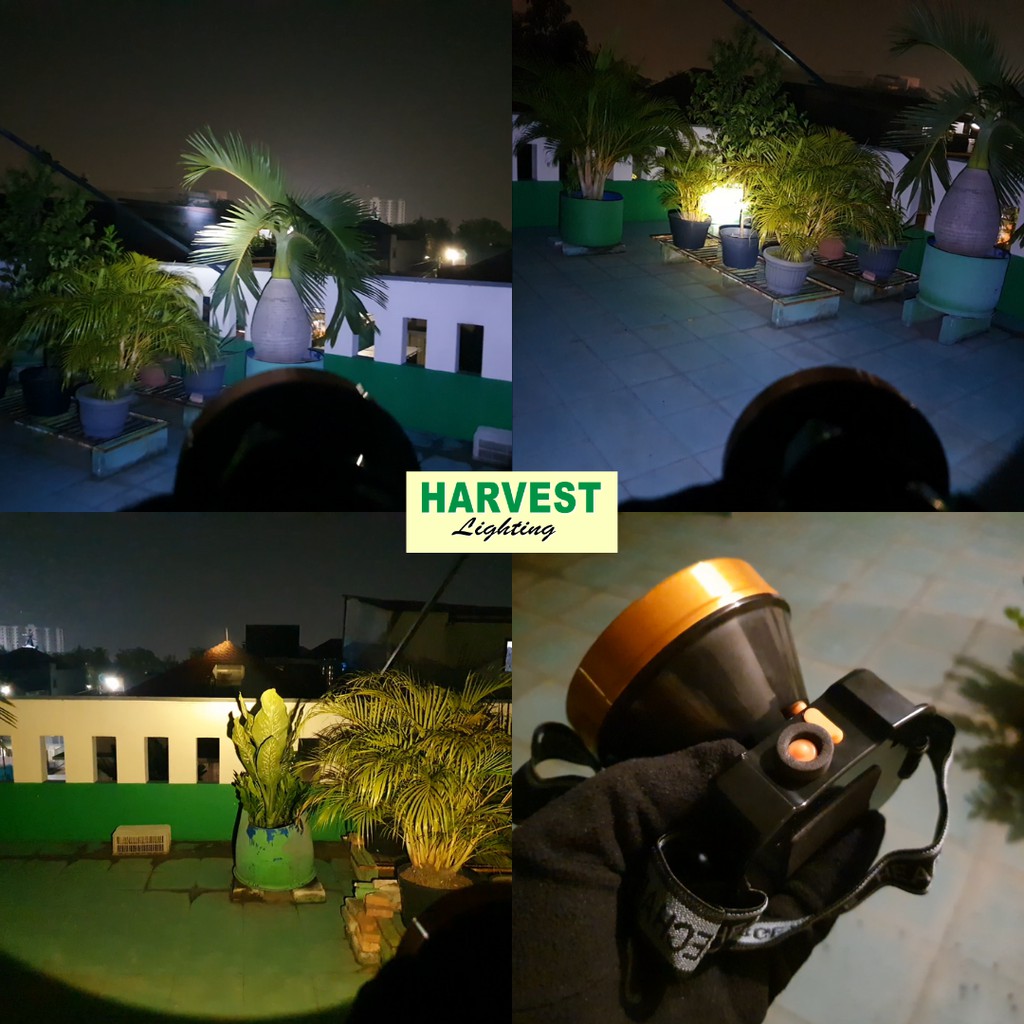 85W Headlamp HARVEST LIGHTING Senter Kepala LED 3000Mah Lampu Emergency Travel Hunting Rechargeable Original Berkualitas Bergaransi