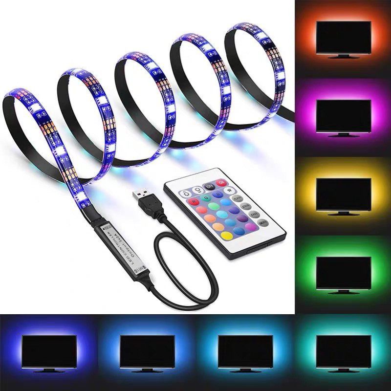 Lampu led strip usb remote 5050 RGB tiktok lampu tidur kamar