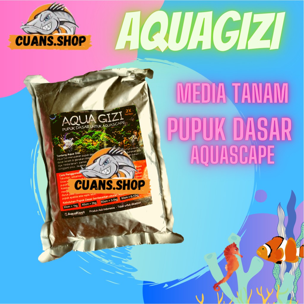 promo pupuk dasar aquascape aquagizi aqua gizi 1 kg murah media tanam aquascape aquarium kolam ikan