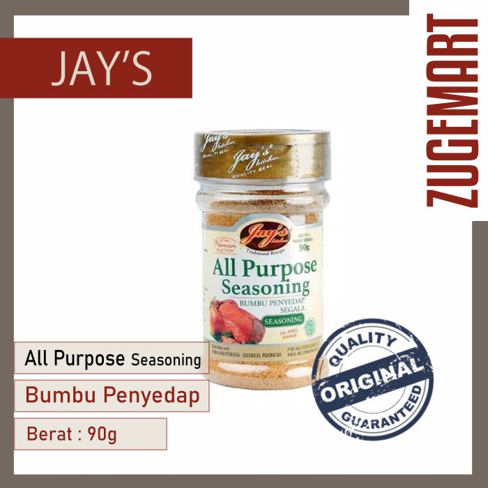 

Jay's All Purpose Seasoning / Jay's Bumbu Penyedap / Jay's - 90Gram