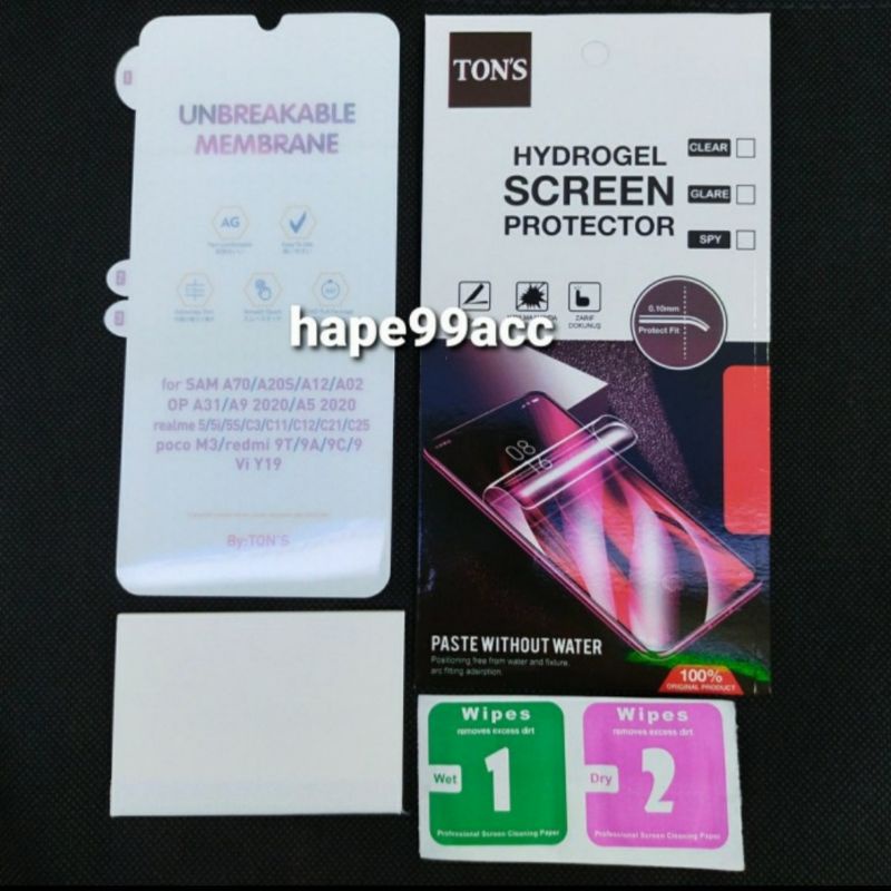 samsung A03s anti gores hydrogel matte screen protector