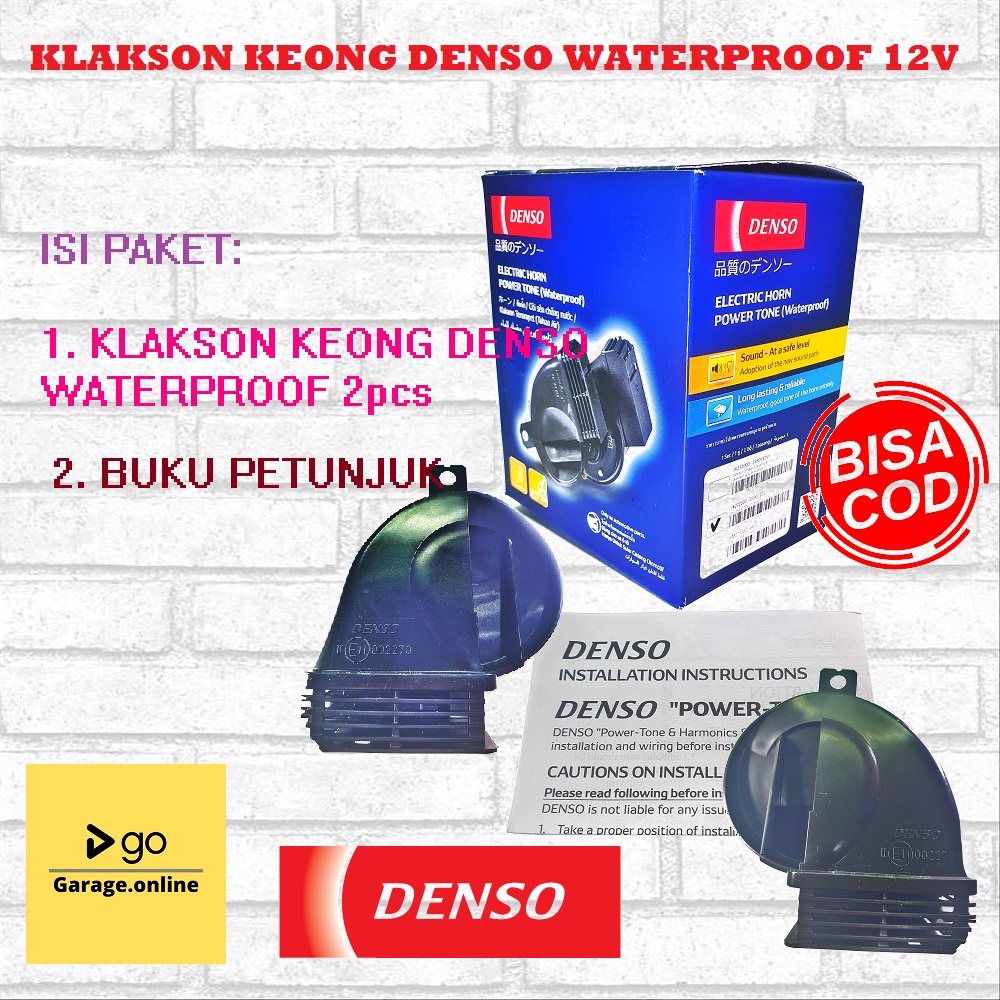 KLAKSON KEONG DENSO WATERPROOF 12V ORIGINAL TERMURAH UNTUK SEMUA MOTOR DAN MOBIL