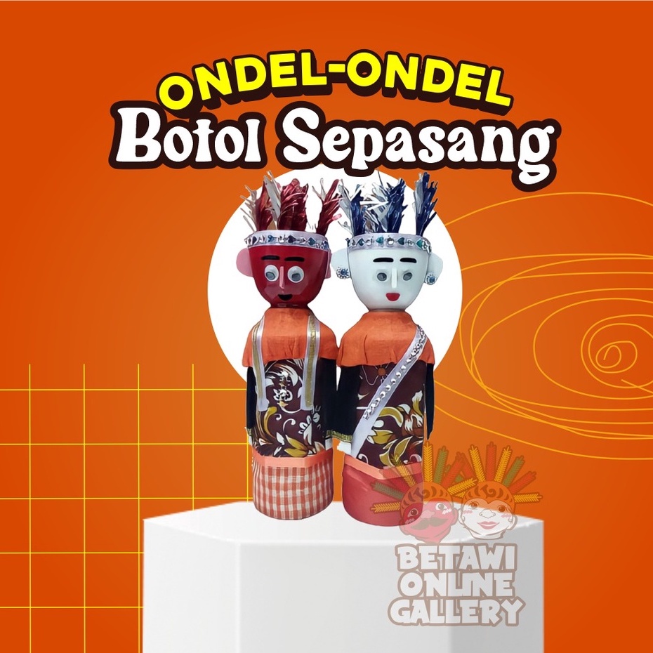 Boneka Ondel-ondel / Souvenir Ondel-ondel / Miniatur Ondel-ondel [SEPASANG]