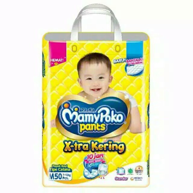 MamyPoko Pants M50 - X-Tra Kering Popok Bayi Mamy Poko