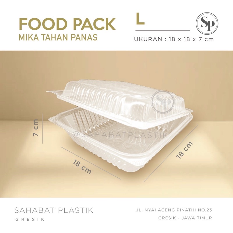 MIKA TEBAL BESAR 18 cm / FOODPACK L TOMAT / TEMPAT PLASTIK SUP PANAS / KOTAK MAKAN PLASTIK TAHAN PAN