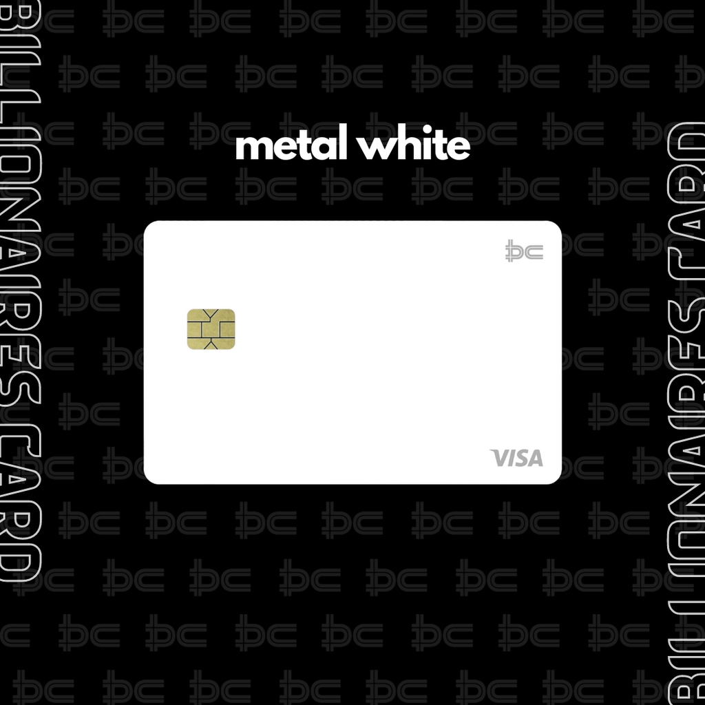 Custom Metal ATM Debit Credit Card (Bukan Skin Card) - White