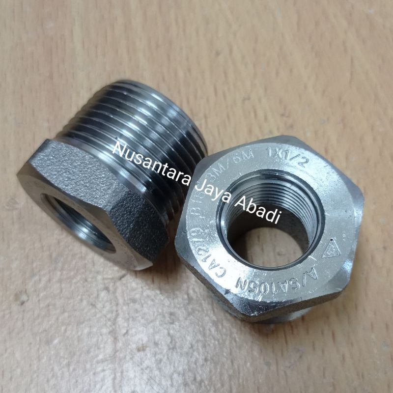 Bushing Vring Vlok Ring Besi A105 NPT 3000 Psi 1 x 1/2 " inchi