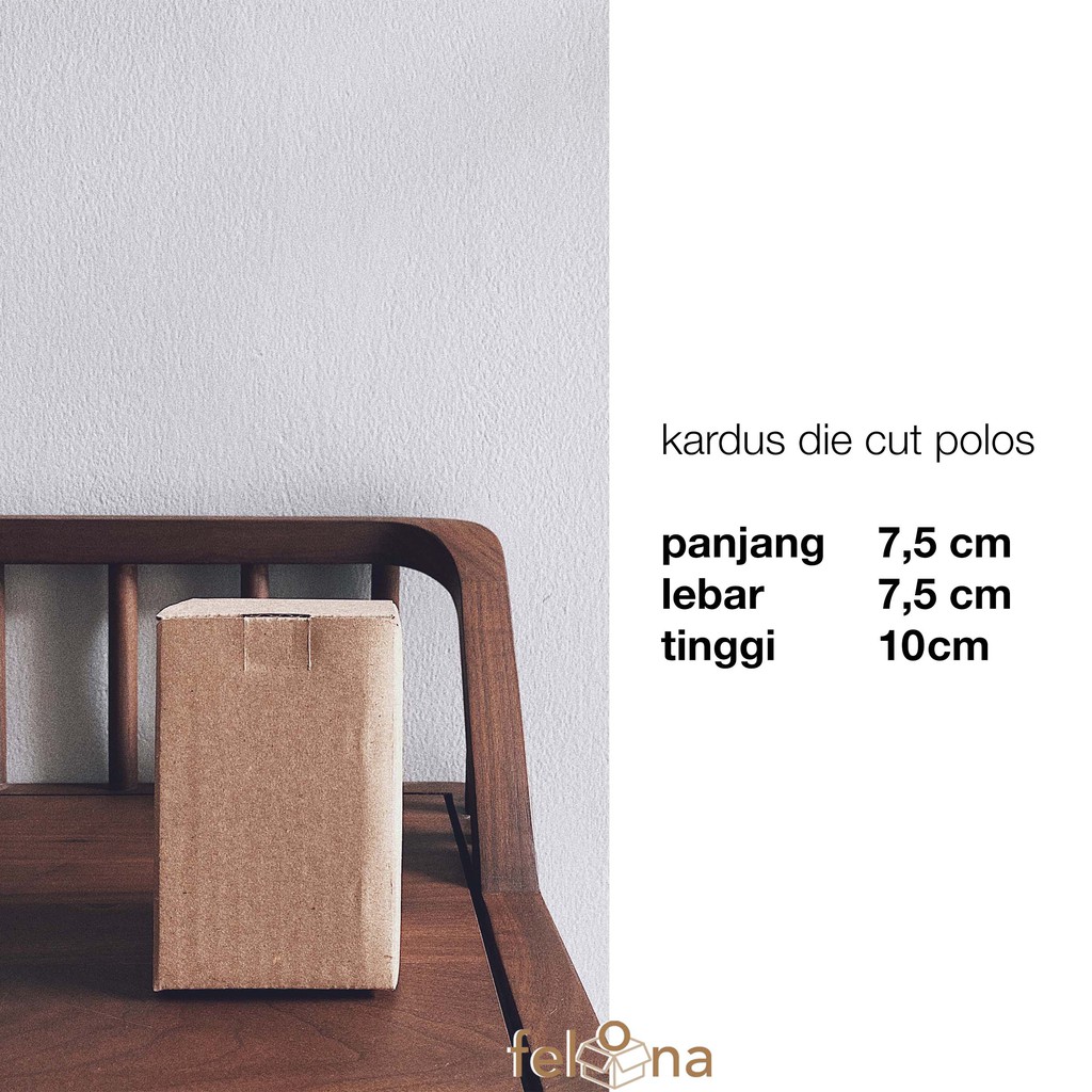 

Kardus Packing Botol Jar 250 ml Die Cut 7,5 x 7,5 x 10 cm