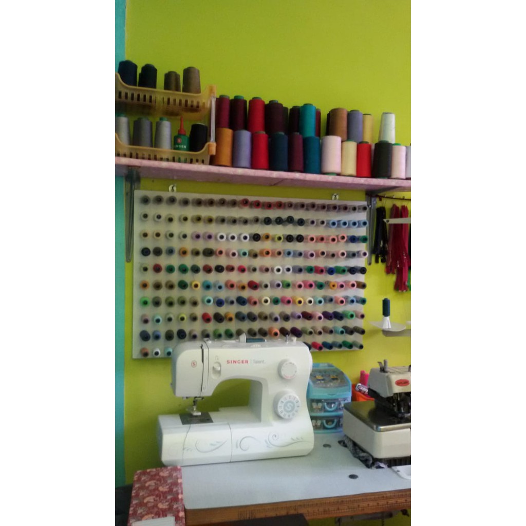 Rak Benang jahit dari kayu isi 200 benang