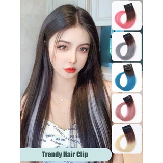 Rambut Jepit palsu Colourful Extention Wig rambut palsu wanita