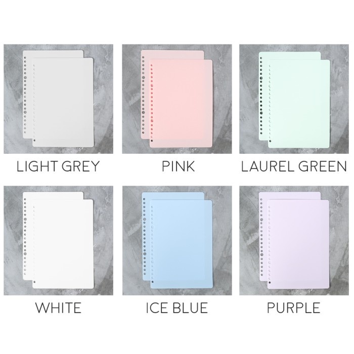 

Kusus Hari Ini Binder Cover Sampul Warna Pastel Diy Minimalist Binder Covers 2Pc Maca Terlaris