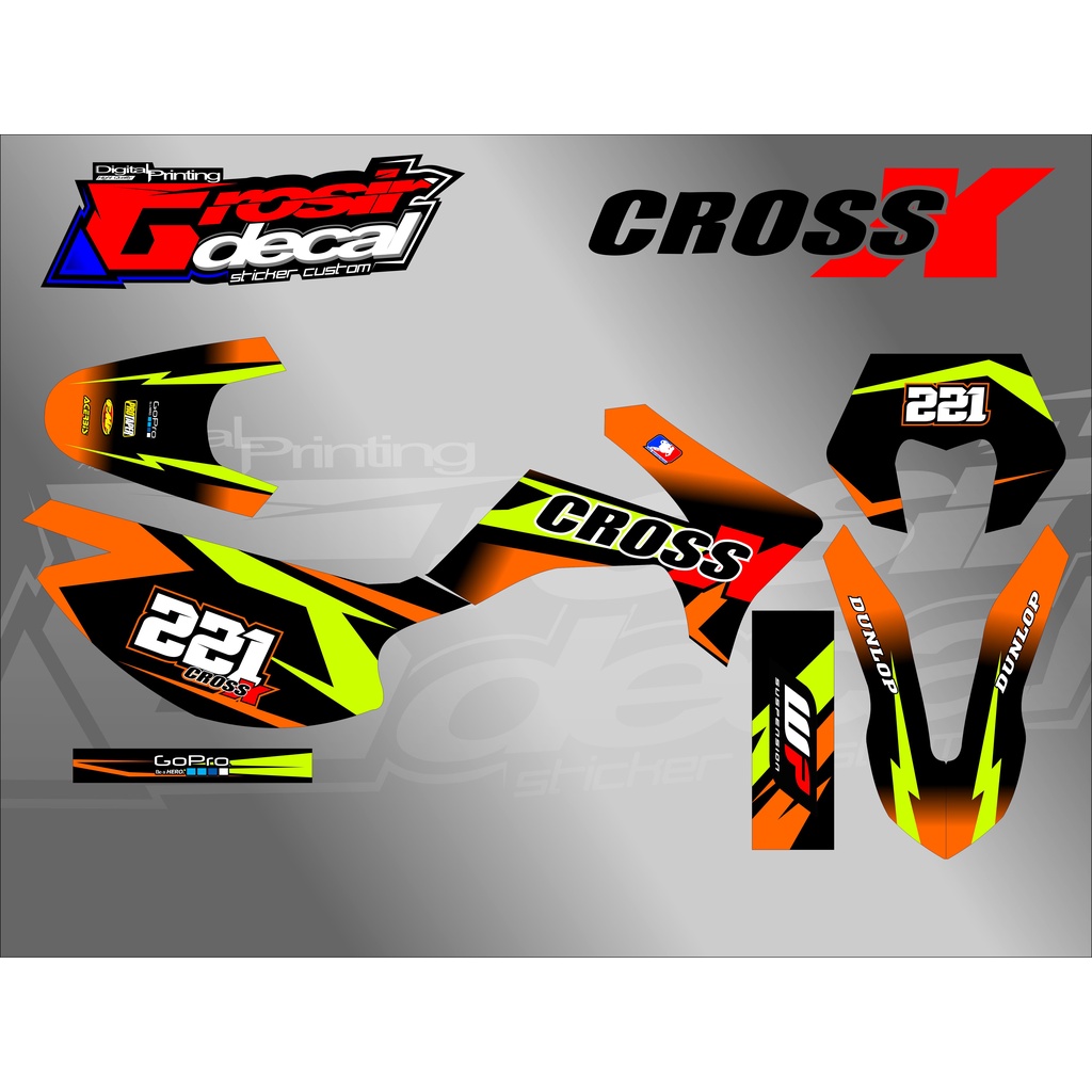Sticker viar cross X 150 Full Body Stiker viar cross x 150/200GT Fullbody