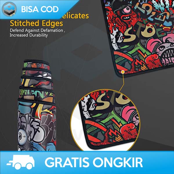 GAMING MOUSEPAD DESK MAT BAHAN SILIKON EASYIDEA ULTRA SMOOTH SLIP BACK