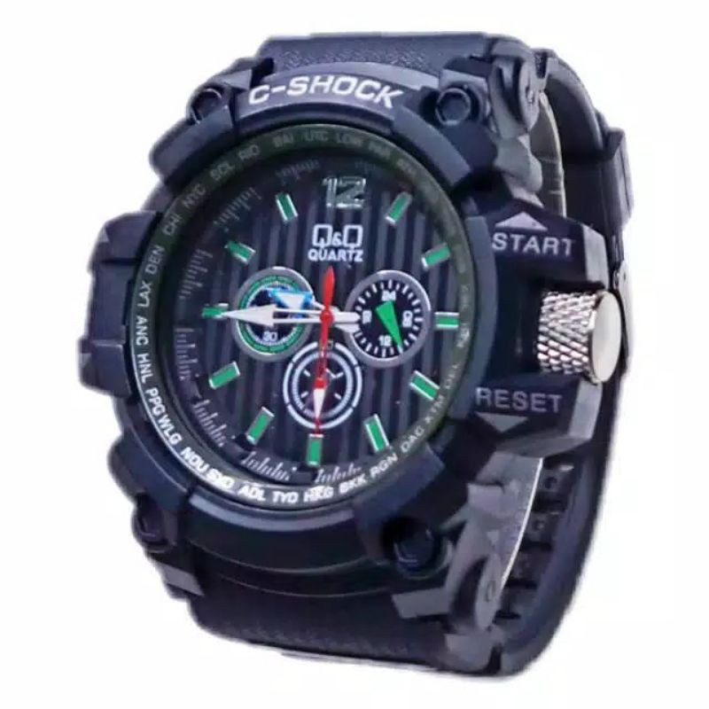 JAM TANGAN PRIA Q&amp;Q jarum STRAP RUBBER