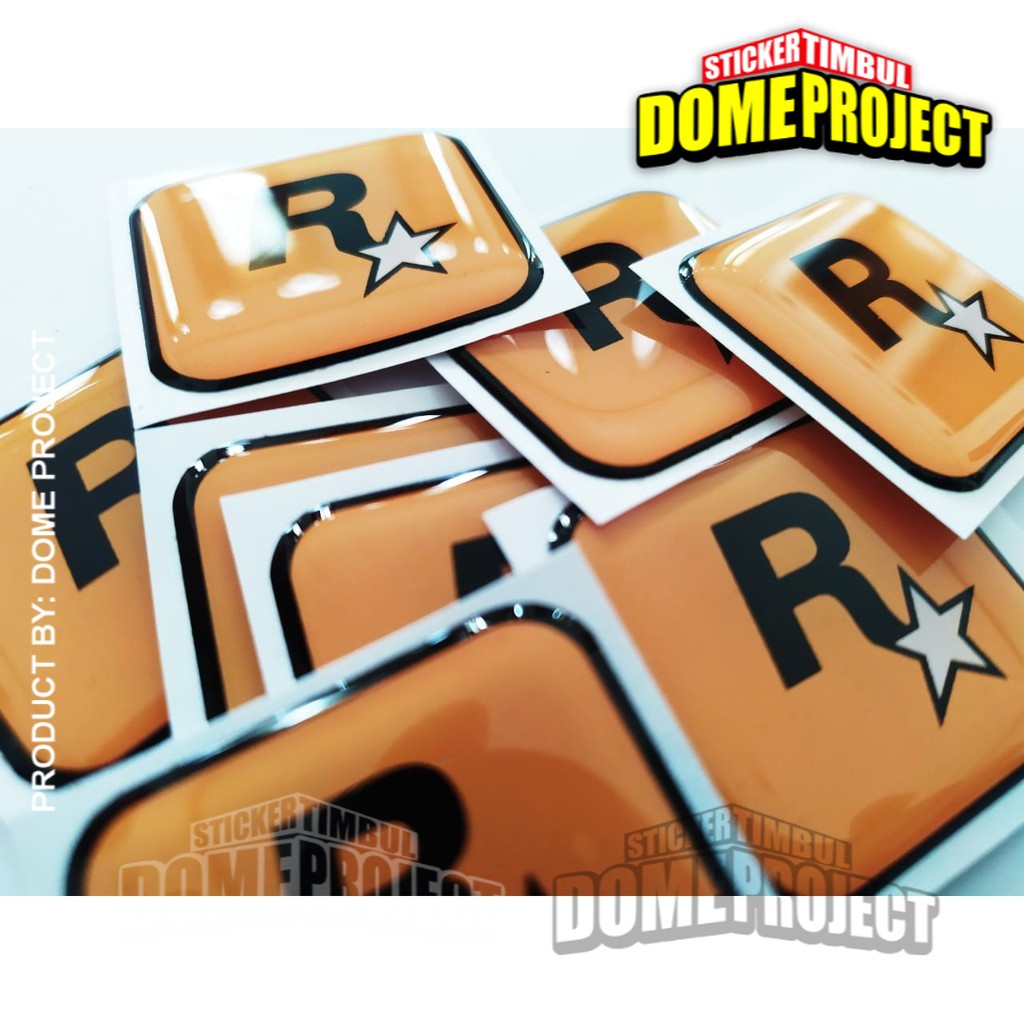 STIKER MOTOR EMBLEM TIMBUL MOTOR HELM KACA MOBIL KOPER LOGO ROCKSTAR STICKER AESTHETIC KEREN IMPORT