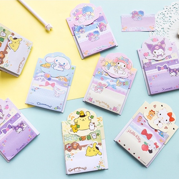 

4 Susun Sticky Notes Post It Motif Sanrio Hellokitty Pochacoo