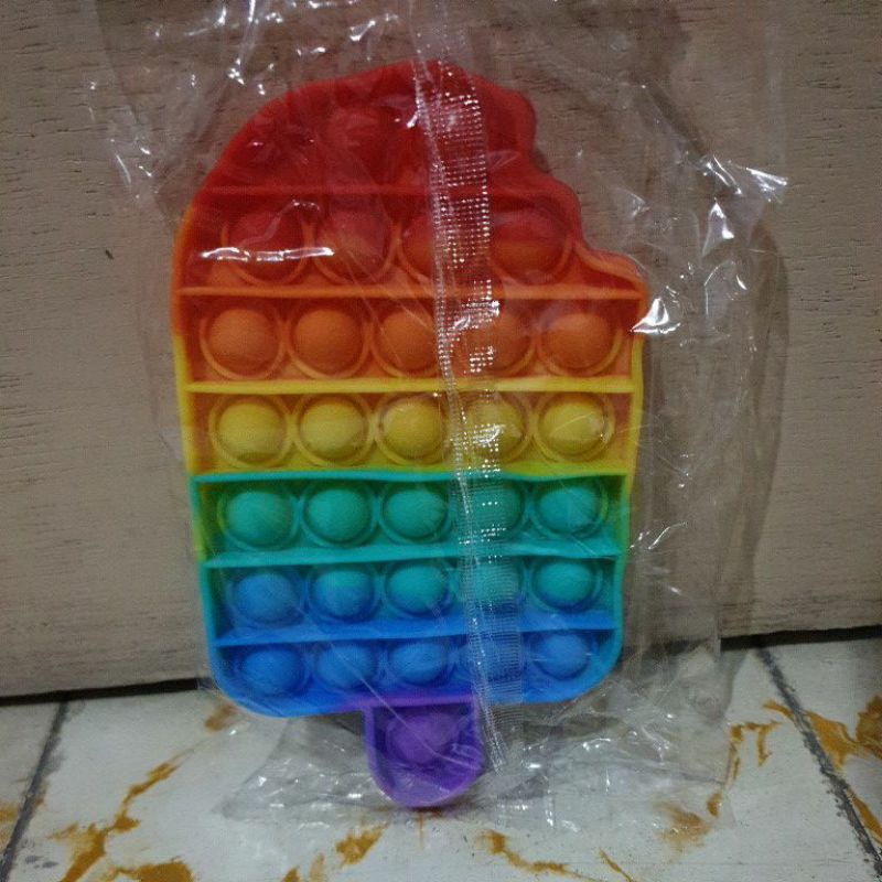 Pop It Boba Cup Macaron Rainbow, Popit Ice Sundae Macaron Rainbow, Popit Ice Cream Pastel Rainbow-Ice Cream Rainbow