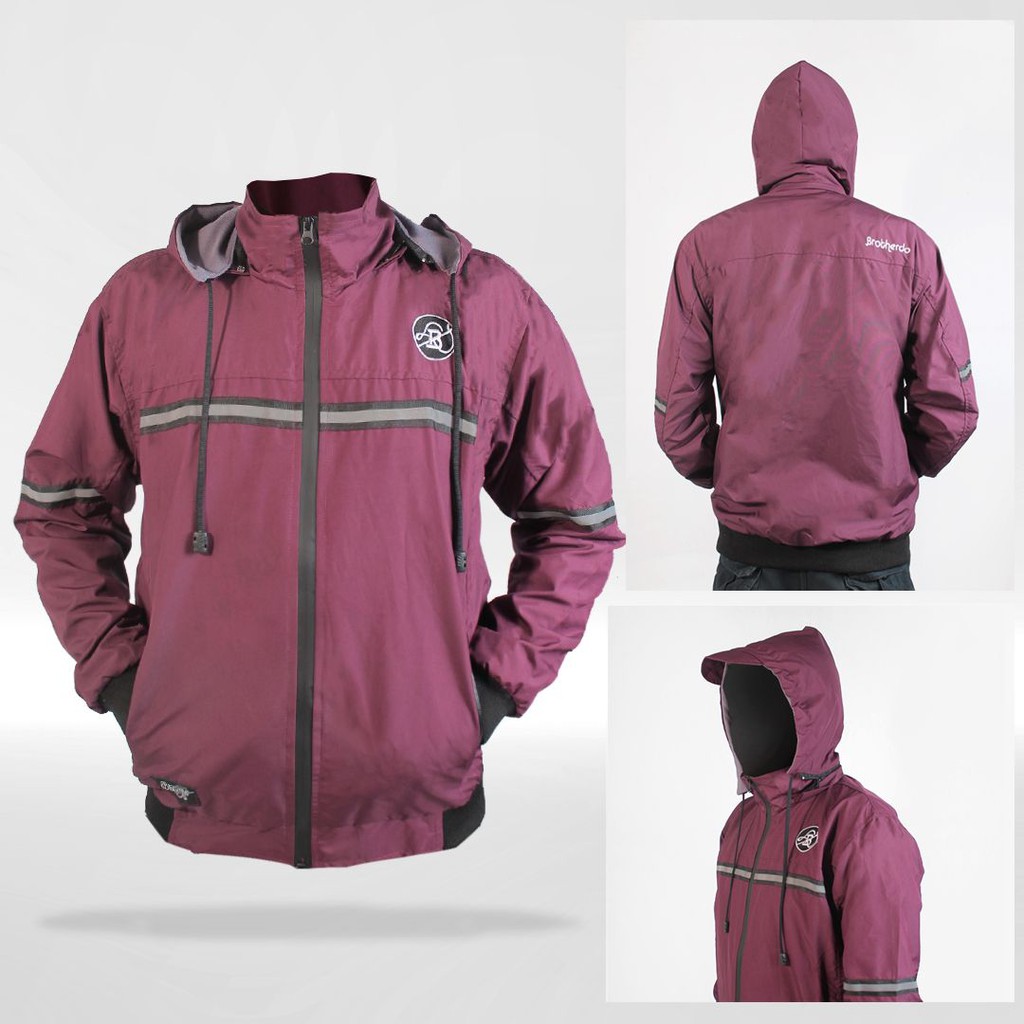 Jaket Pria parasut Taslan JN Keren Waterproof scootlite Brotherdo cocok buat touring terbaru