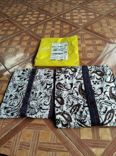 Batik Anak Cowok Kombinasi Jeans Kembaran Anak Ayah