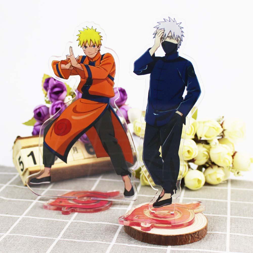 Lanfy Naruto Model Mainan Itachi Gaara Uzumaki Action Figure Sakura Kakashi Anime Jepang Desktop Standing Kartu