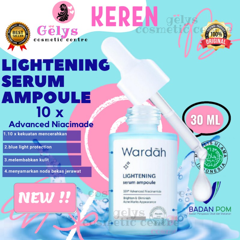 WARDAH LIGHTENING SERUM SERUM WAJAH ESSENCE SERUM GLOWING PERAWATAN WAJAH KOSMETIK MURAH GELYS