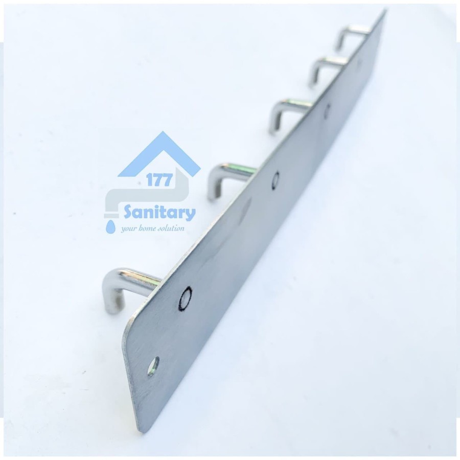 Gantungan Baju 5 Kait Stainless 304 - Kapstok Cantolan Hooks Hook Baju 5 Kait Stenlis D002 Minimalis