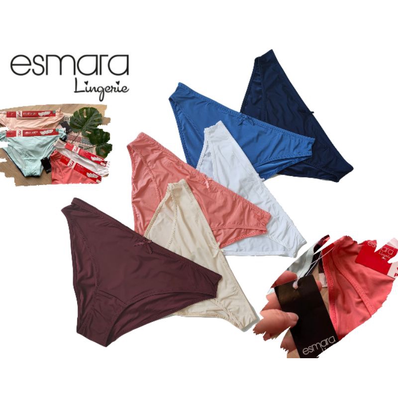 Esmara - Celana Dalam Wanita - Panty 1 Pack Isi 3Pcs, Warna Random Original Size S M L XL XXL 3XL