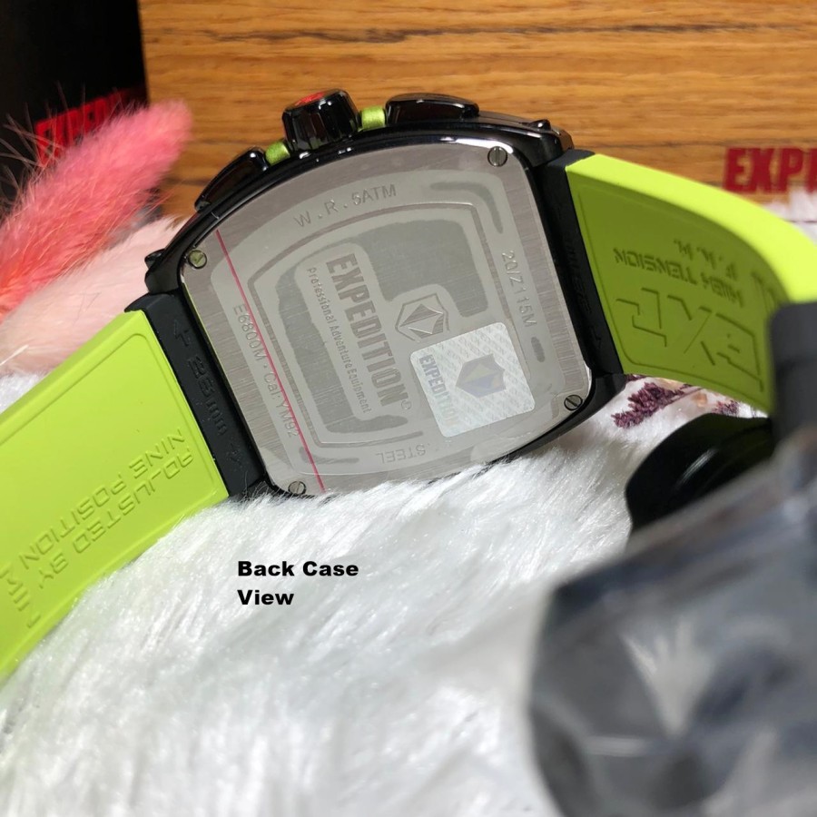 ORIGINAL Jam Tangan Pria Expedition Rubber E 6800 / E6800 / 6800 Garansi Resmi 1 Tahun, Rubber &amp; Leather
