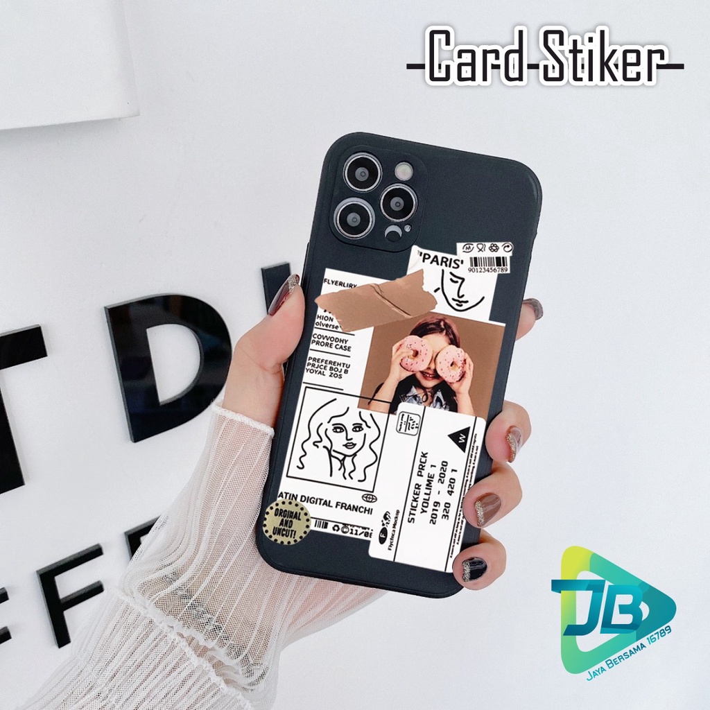 CASE CASING SOFTCASE SILIKON MACARON PELINDUNG KAMERA CARD STIKER OPPO VIVO SAMSUNG XIAOMI REALME IPHONE ALL TYPE JB5378