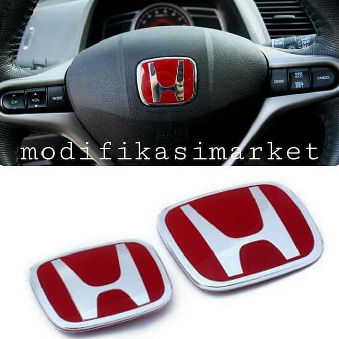 EMBLEM STIR / STEER HONDA JAZZ MOBILLIO FREED CIVIC CITY ACCORD BRIO