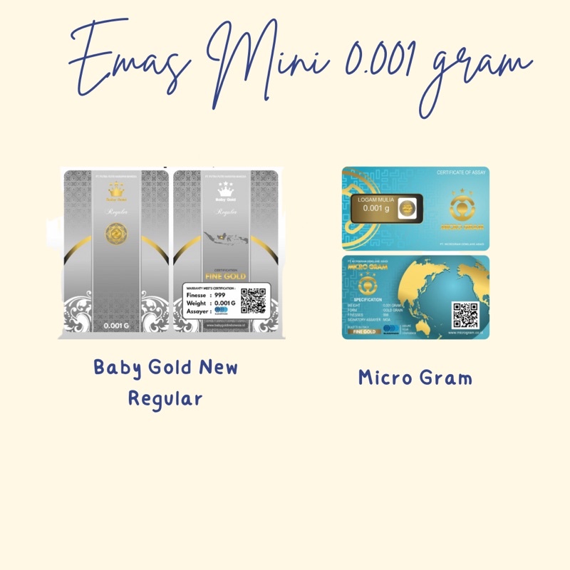 Baby Gold Micro Gram Emas Logam Mulia Mini 0,001 gram-1