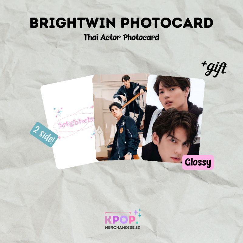 BRIGHTWIN PHOTOCARD THAI ACTOR COUPLE RAIKANTOPENI