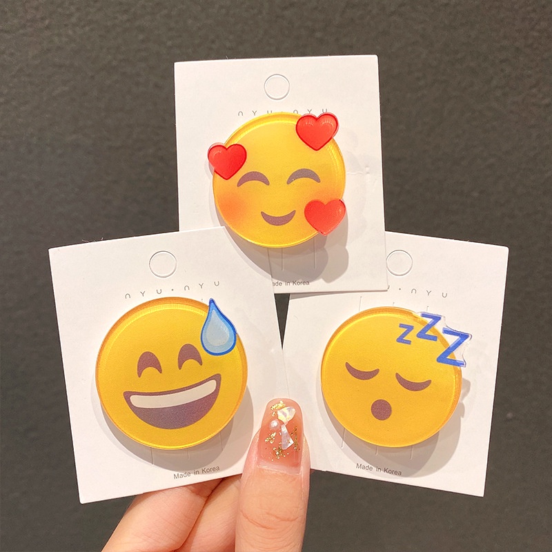 EMOJI HAIR CLIP JEPIT RAMBUT KOREA IMPOR LUCU AKSESORIS FASHION