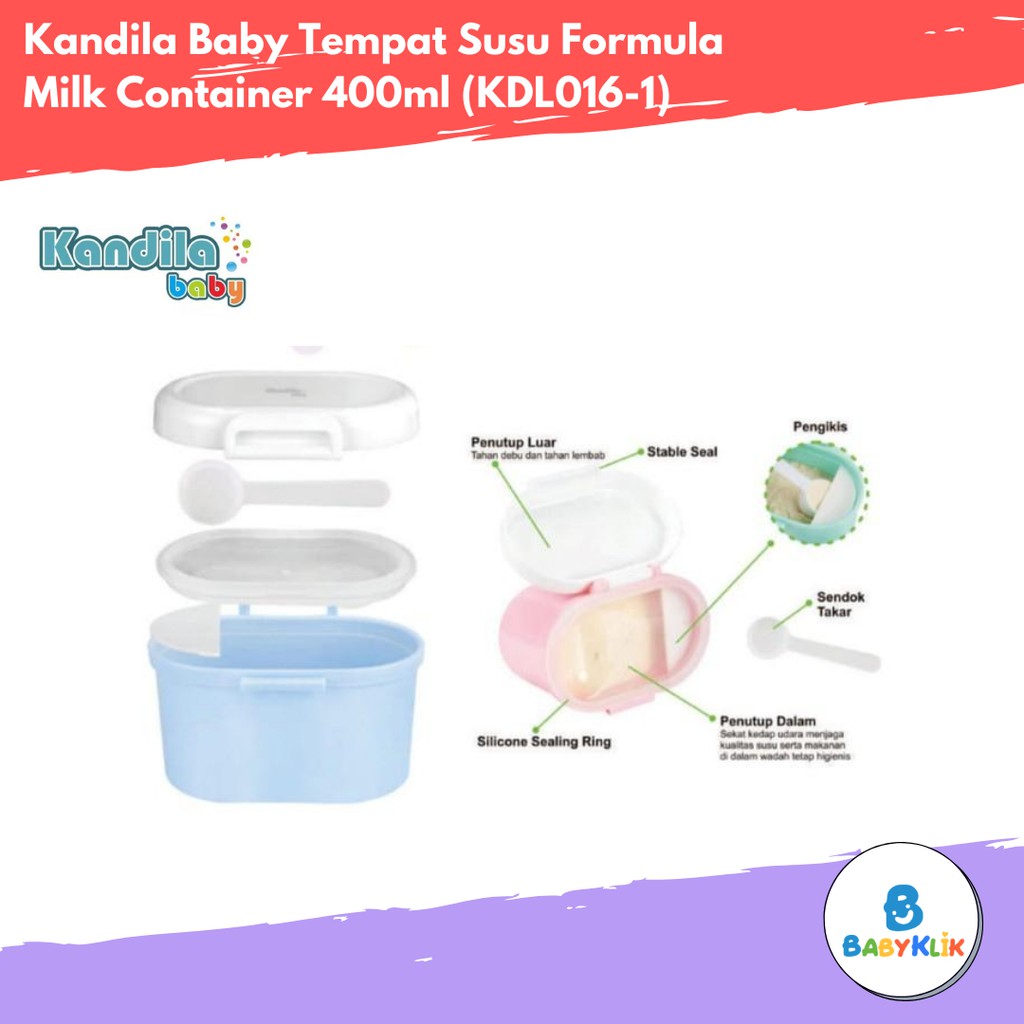 Kandila Baby Tempat Susu Formula - Milk Container Merek Kandila Ukuran 400ml &amp; 800ml -Random